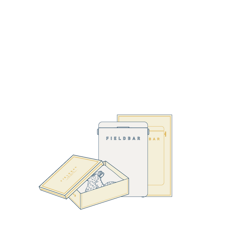 Drinks Box & Towel Bundle / Oyster Grey